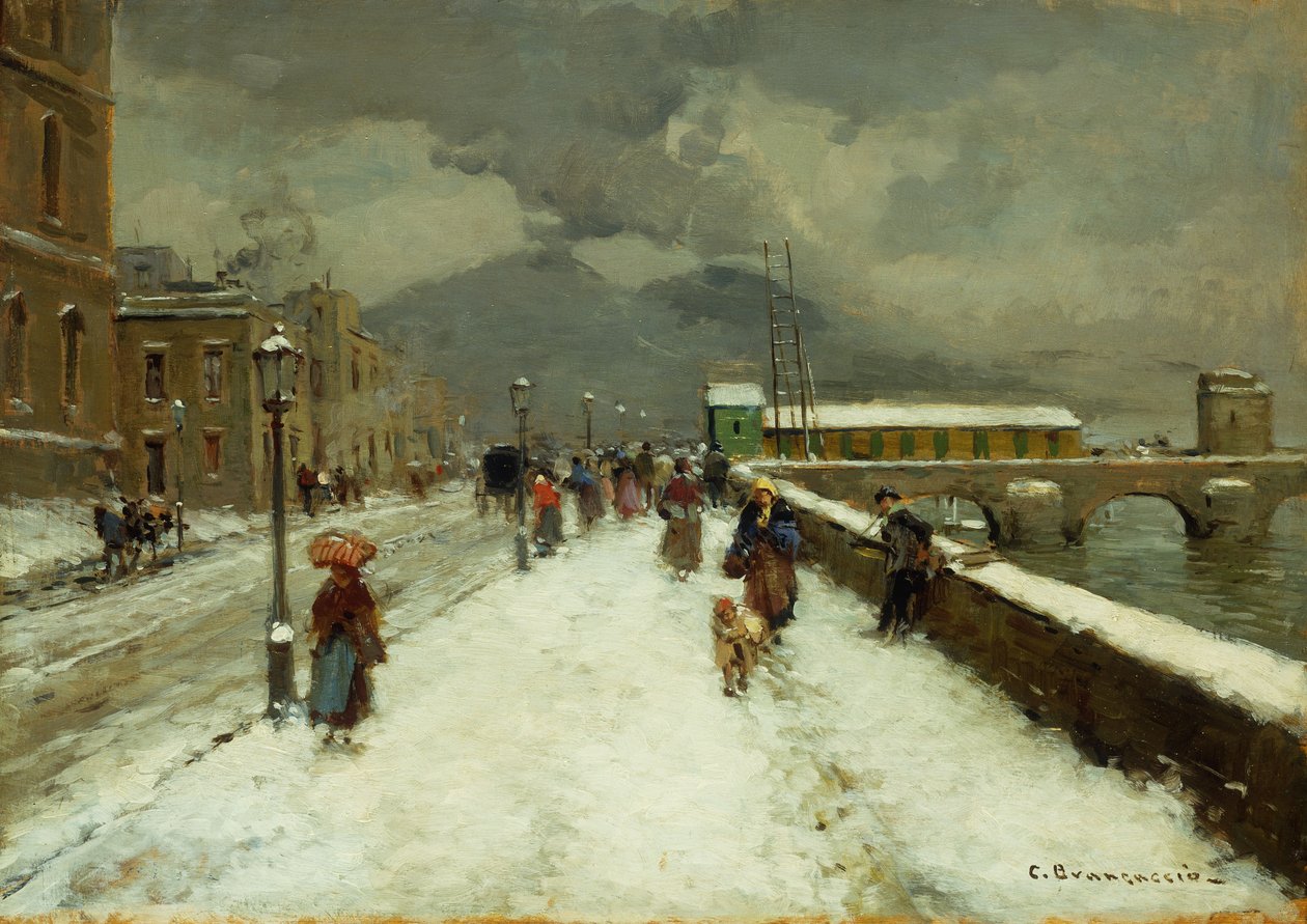 Bouřlivý zimní den, od Carlo Brancaccio