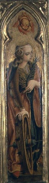 Svatá Kateřina Alexandrijská (tempera na desce) od Carlo Crivelli