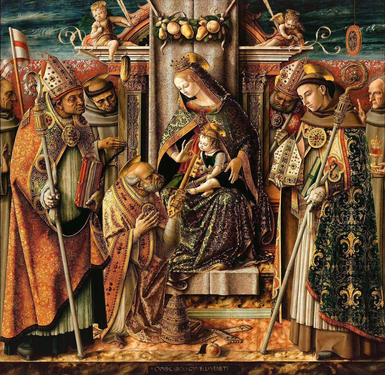 Doručení klíčů, c. 1490 od Carlo Crivelli