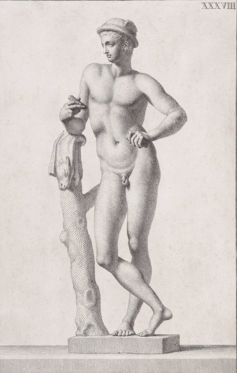 Socha Merkura, 1734 od Carlo Gregori