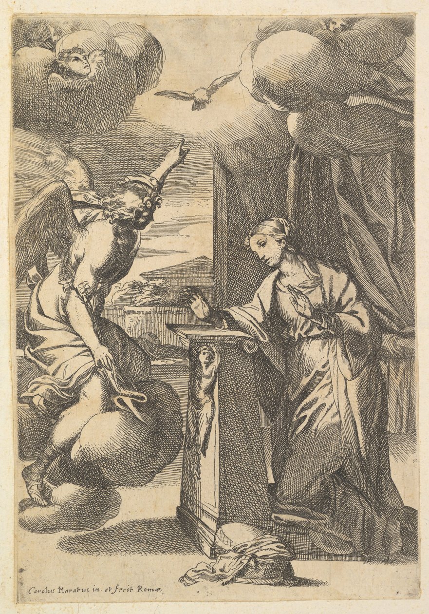 Zvěstování. od Carlo Maratta or Maratti