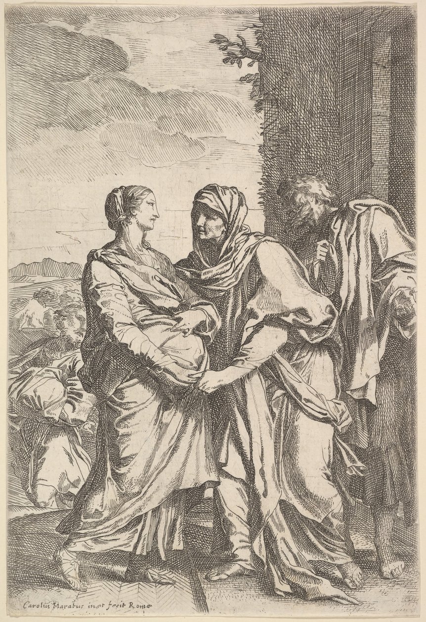 Návštěva. od Carlo Maratta or Maratti