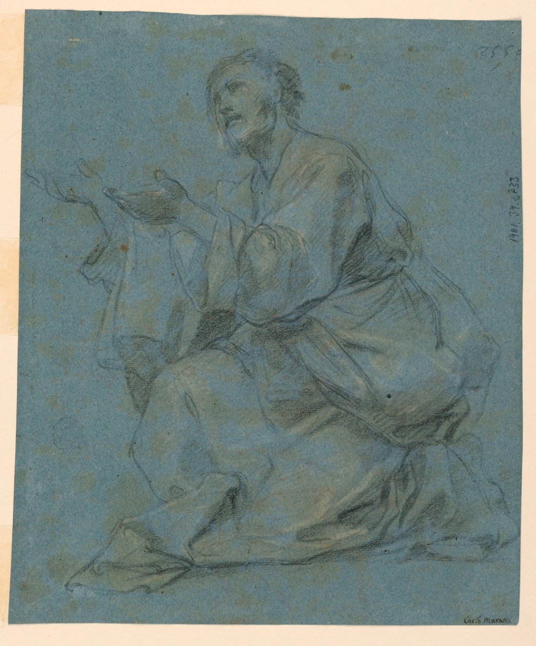 Kresba, studie: Dva sedící muži, 1650-1675 od Carlo Maratti