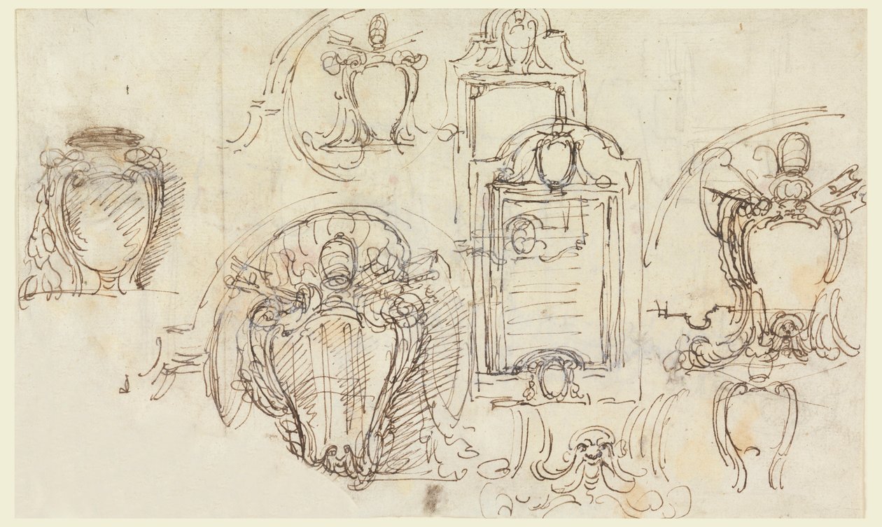 Kresba, náčrtky, 1740-58 od Carlo Marchionni