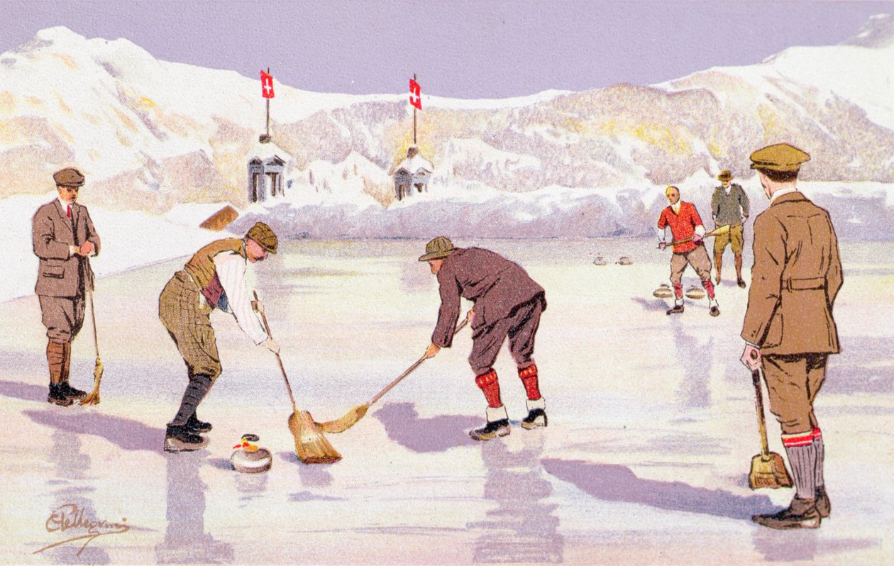 Curling Rink (barva litho) od Carlo Pellegrini