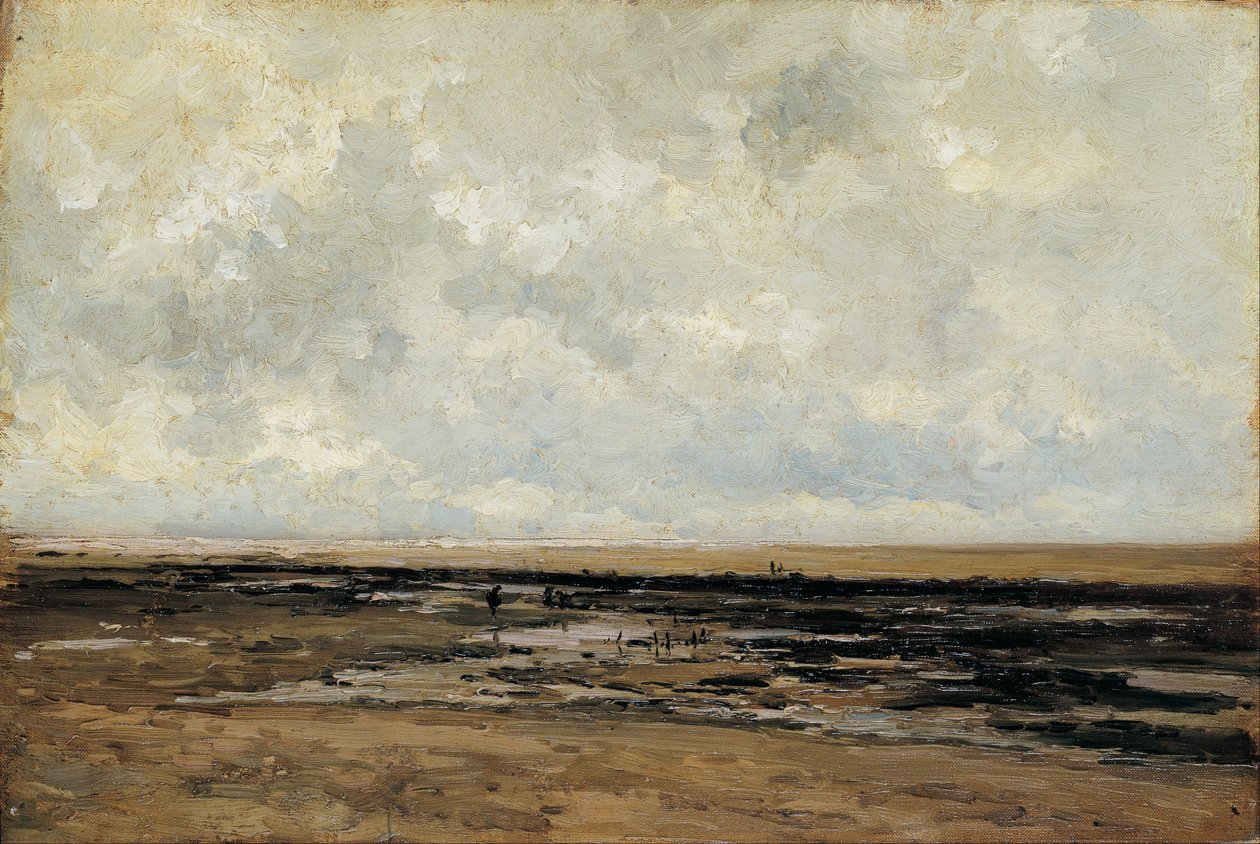 Pláž Villerville. Normandie od Carlos de Haes