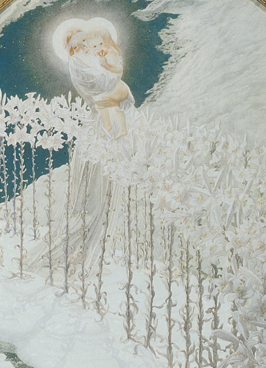 Panna lilií, 1899 od Carlos Schwabe