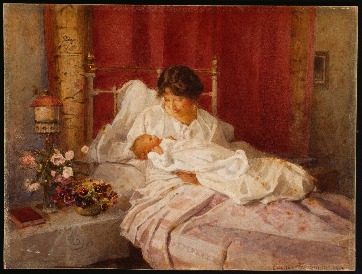 Matka se svým dítětem od Carlton Alfred Smith