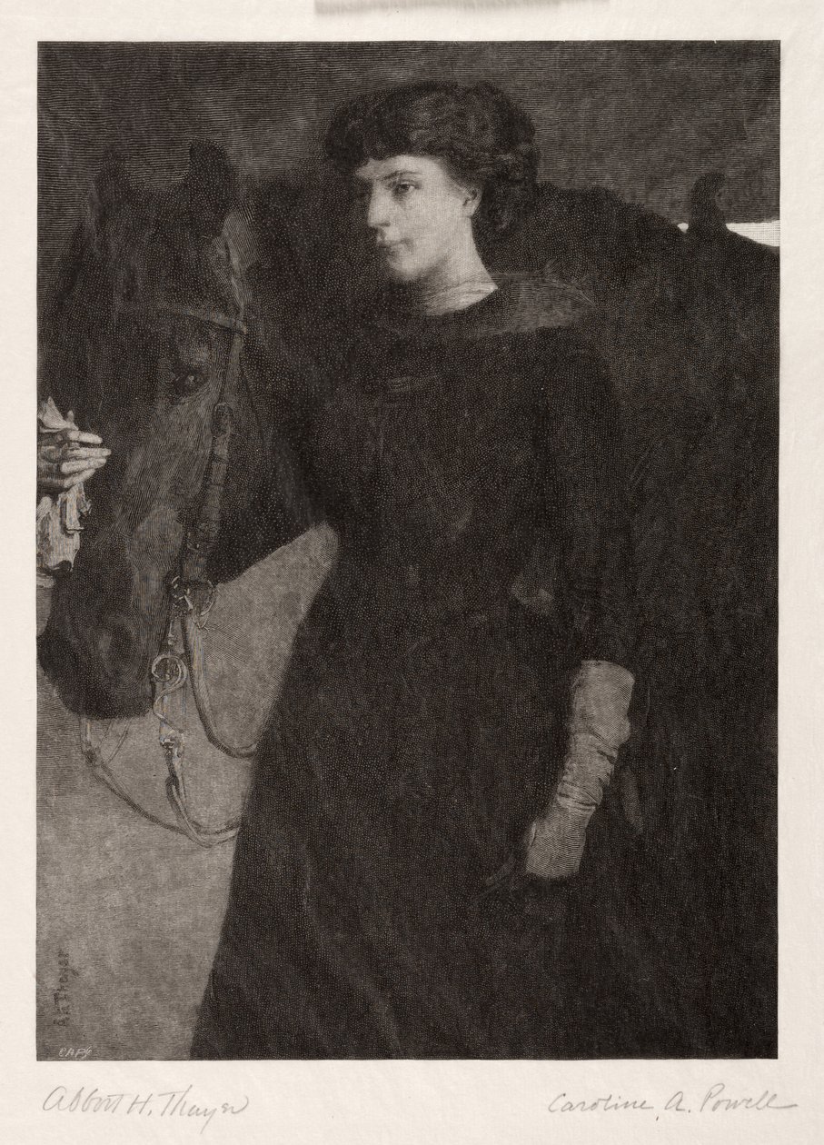 Dáma a kůň, 1887. od Caroline Amelia Powell