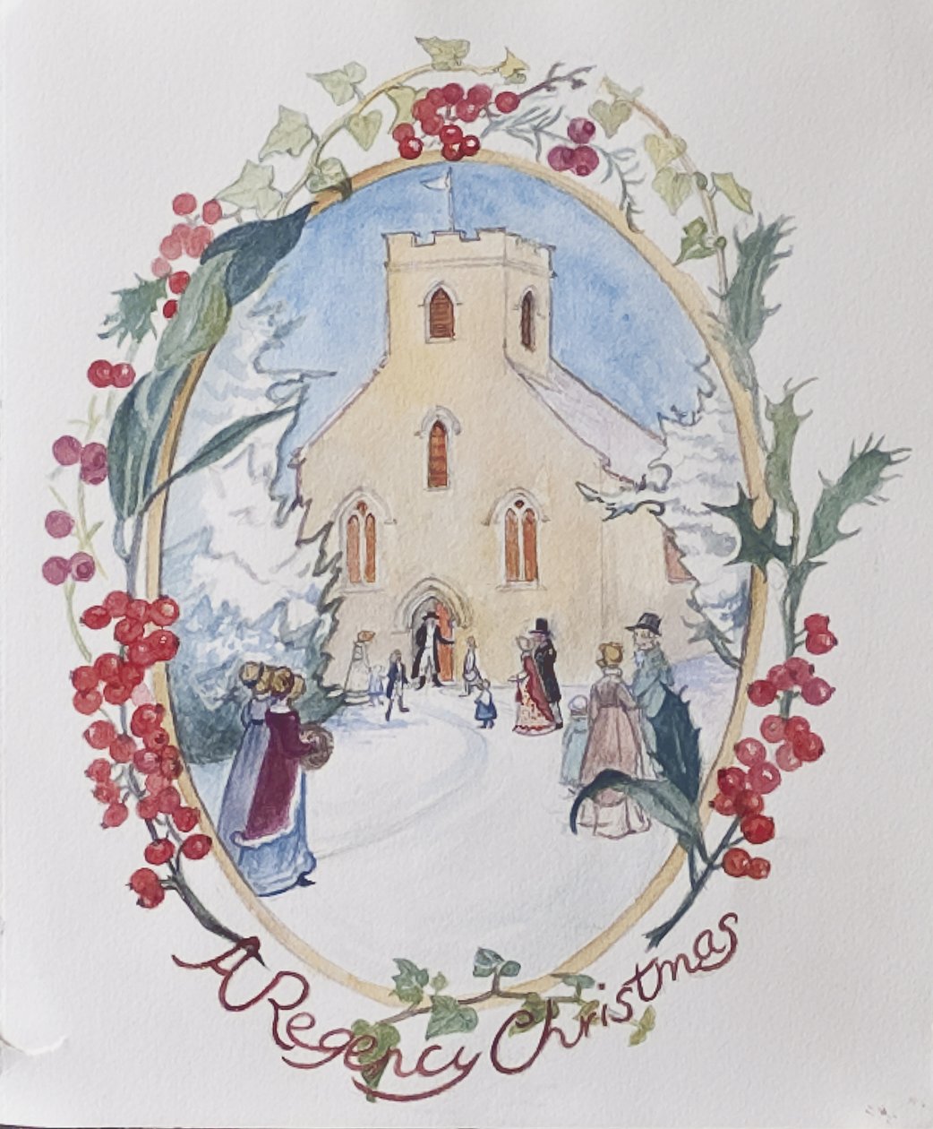 Regency Christmas, 2008 (wc na papíře) od Caroline Hervey Bathurst