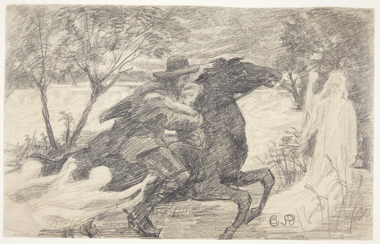 Motiv z Goethova "Erlkönig" od Caroline van Deurs