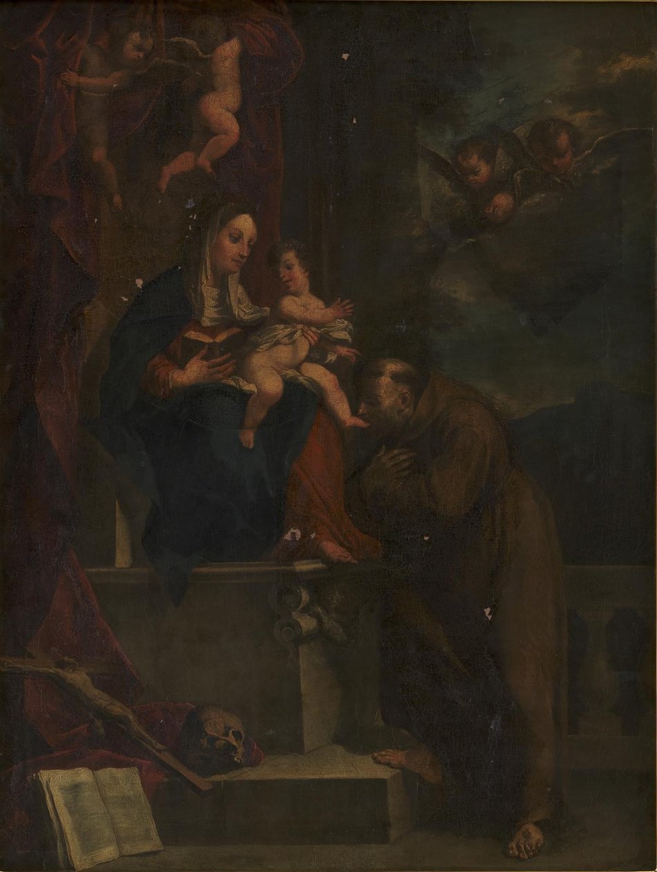 Marie, Ježíš a svatý František od Carracci