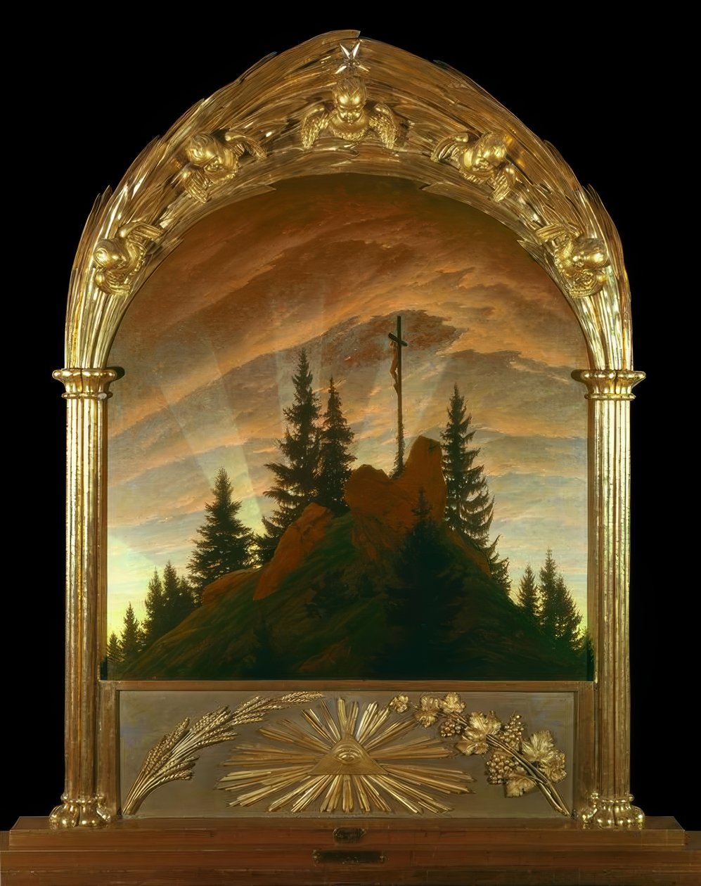 Kříž v horách od Caspar David Friedrich