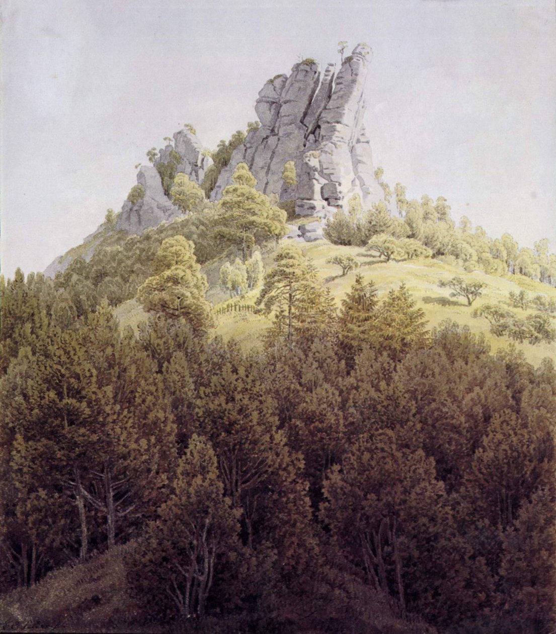 Heldstein poblíž Rathenu na Labi od Caspar David Friedrich