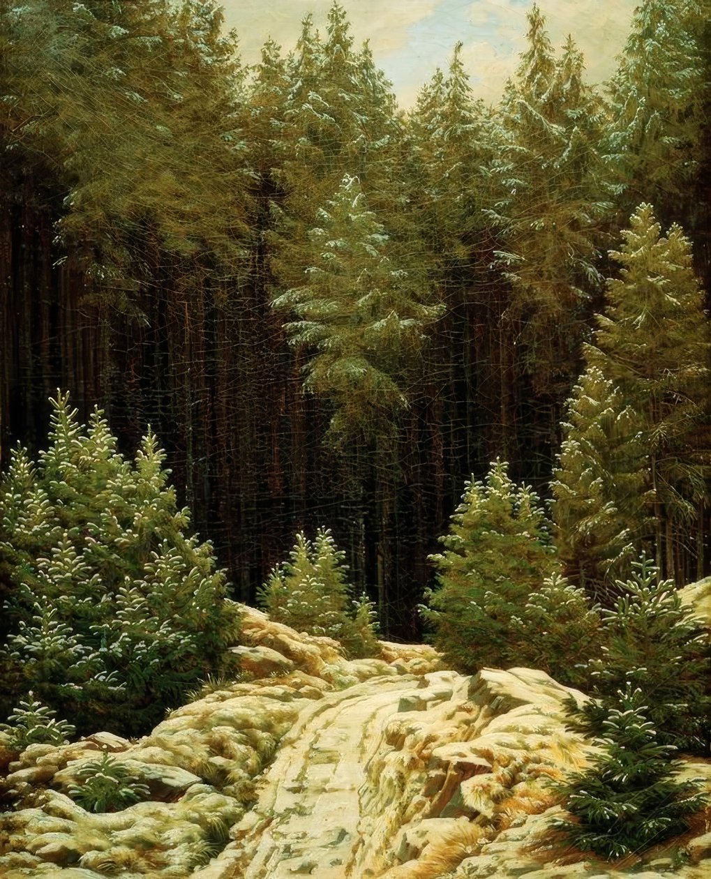 Brzy sníh od Caspar David Friedrich