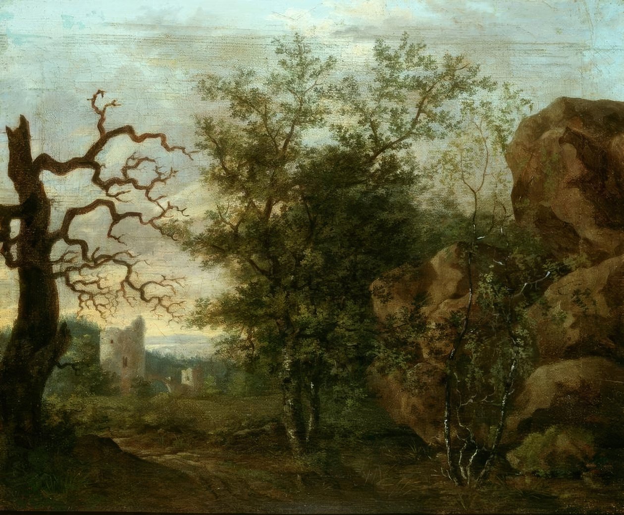 Krajina s holým stromem od Caspar David Friedrich