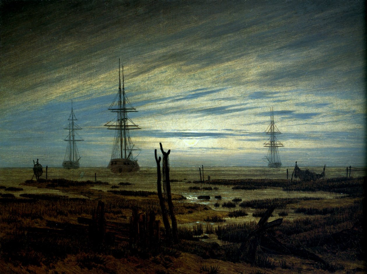 Lodě v rozcestí od Caspar David Friedrich