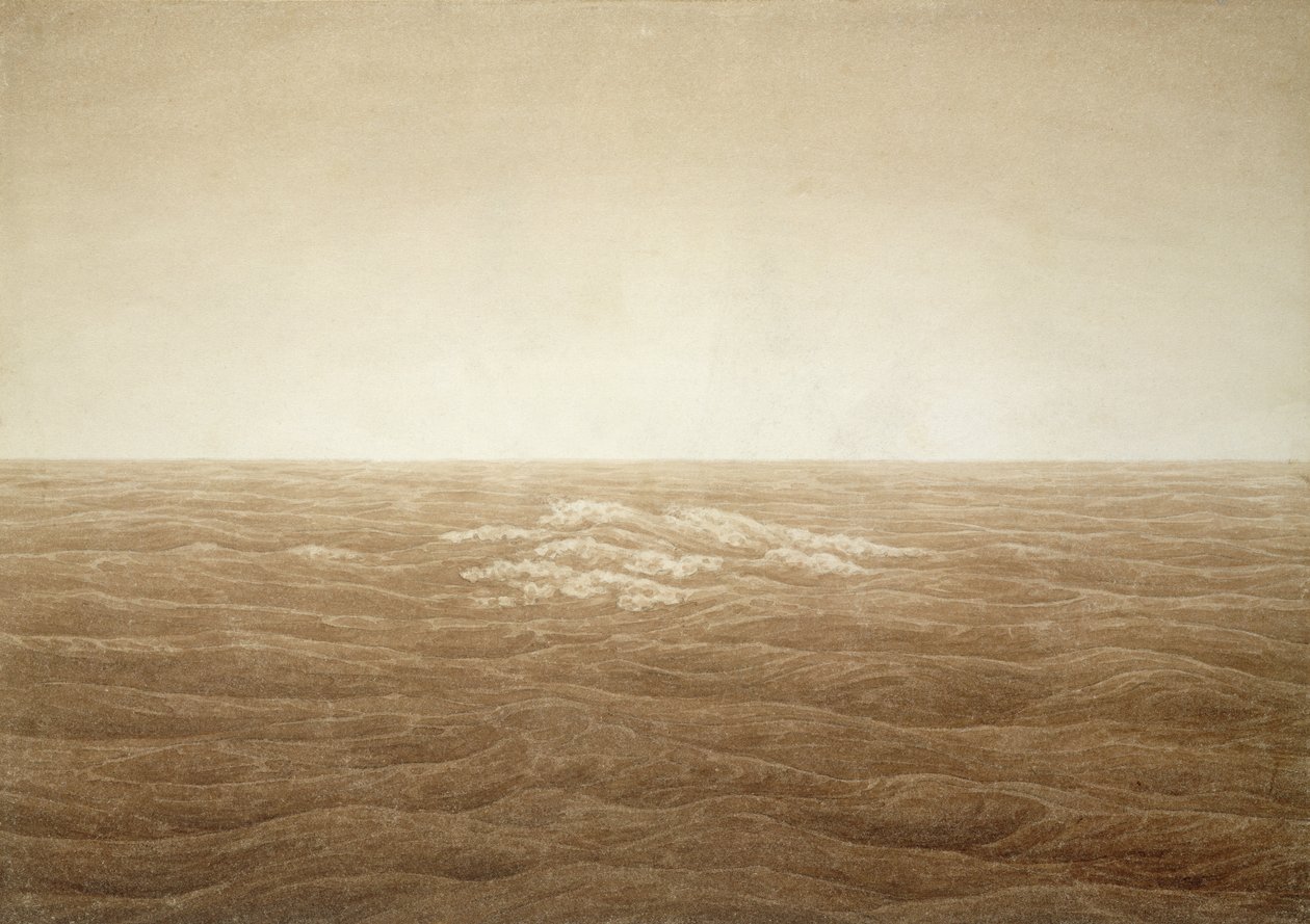 Sea at Sunrise, 1828 (sepia ink over pencil on paper) od Caspar David Friedrich