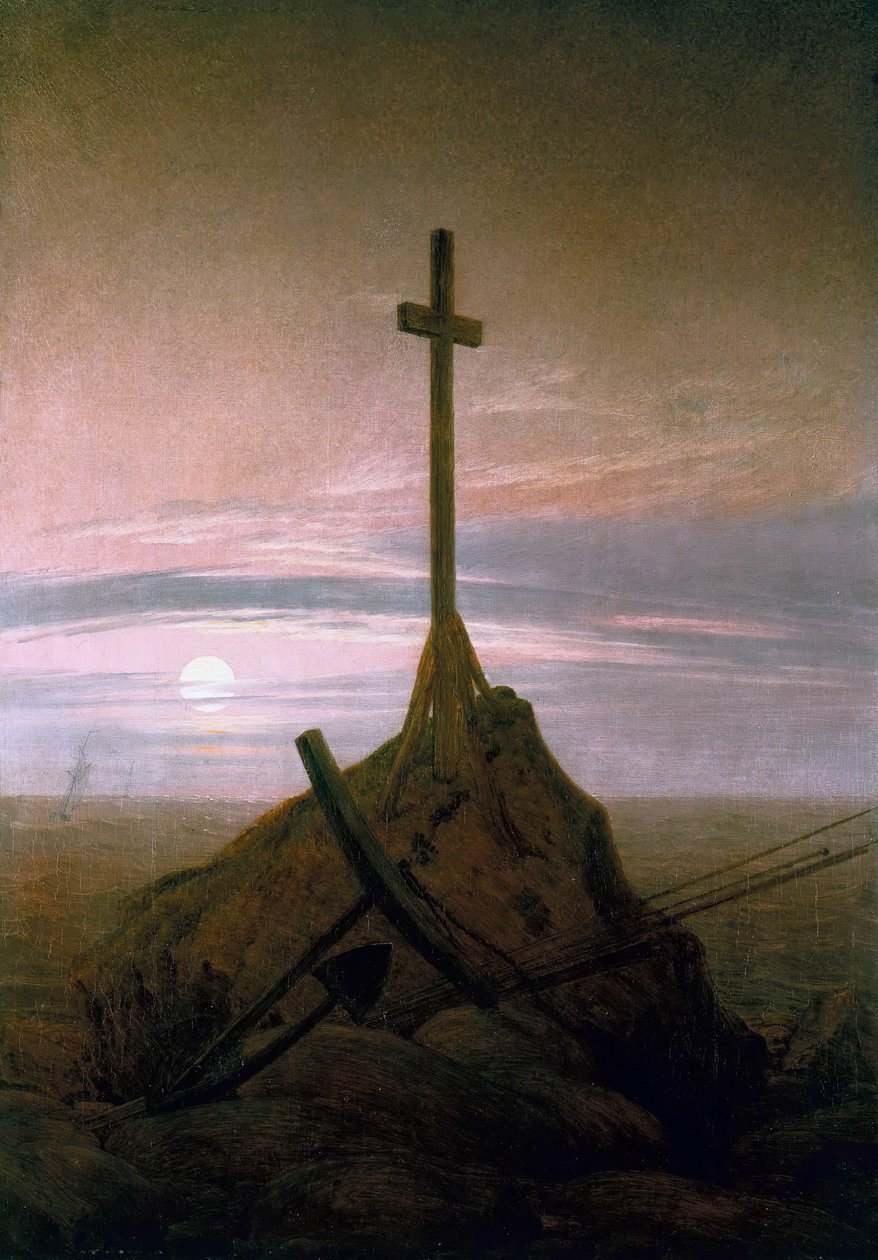 Kříž vedle Baltského moře od Caspar David Friedrich