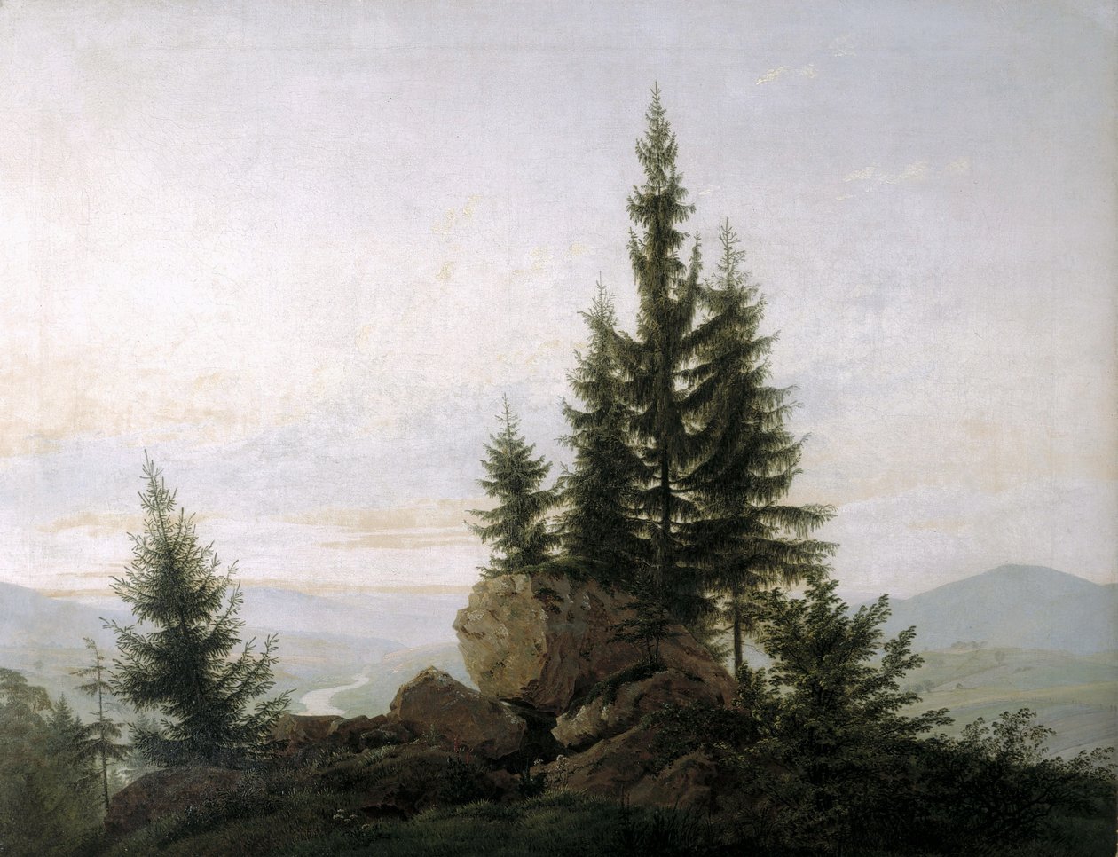 Pohled na údolí Labe od Caspar David Friedrich