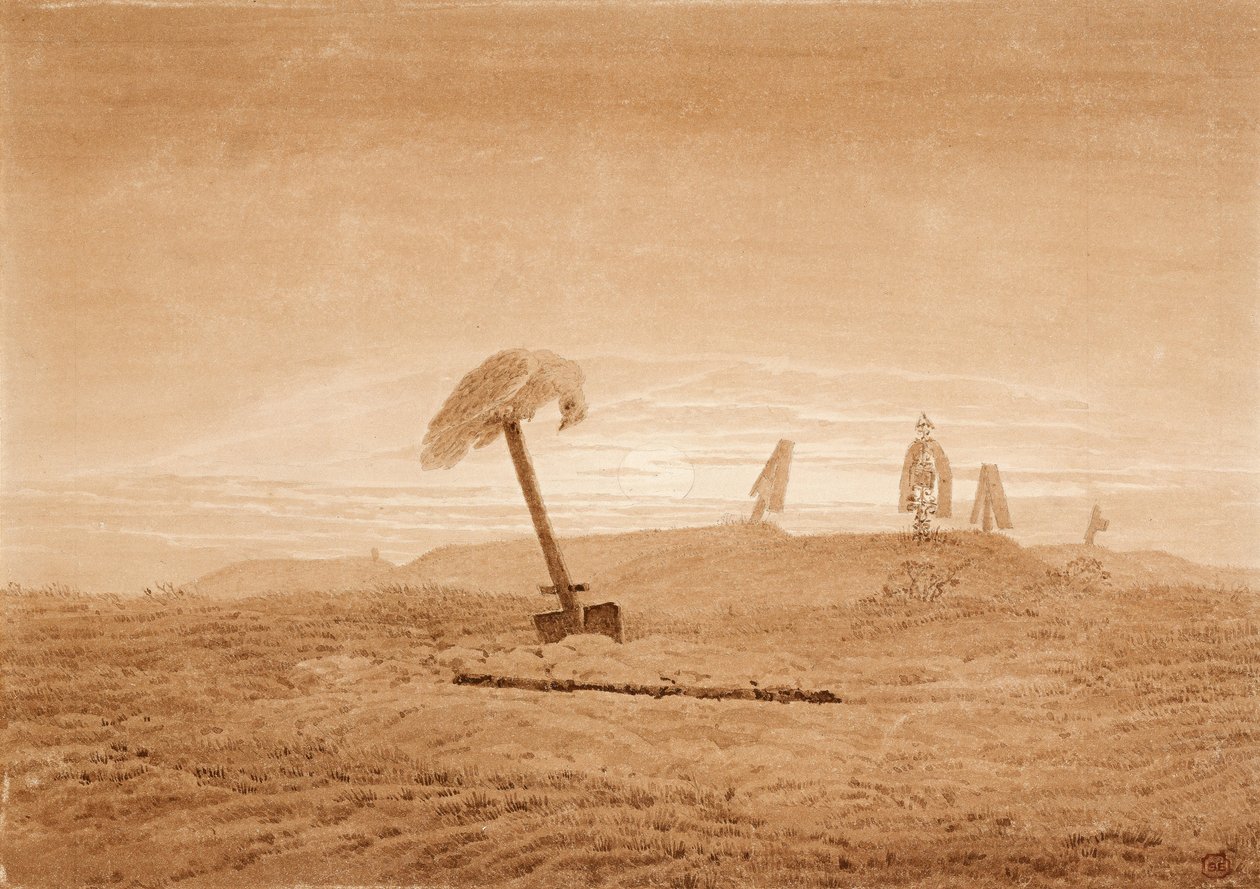 Krajina s Gravesem, c. 1835-1837 od Caspar David Friedrich