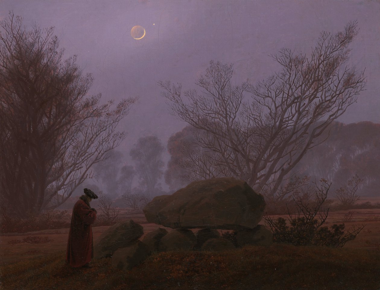 Procházka za soumraku, 1830-1835 od Caspar David Friedrich