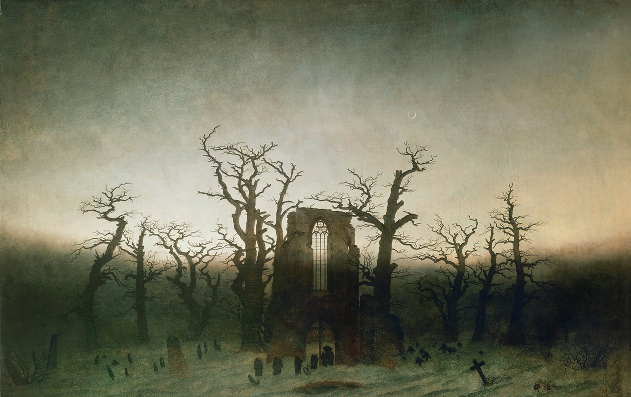 Opatství v Oakwoodu od Caspar David Friedrich