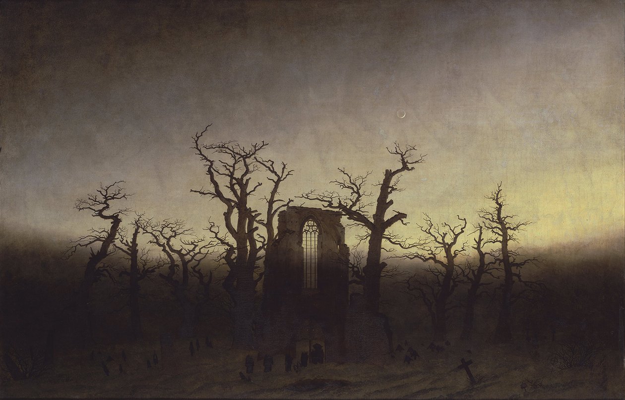 Opatství v Dubovém lese od Caspar David Friedrich