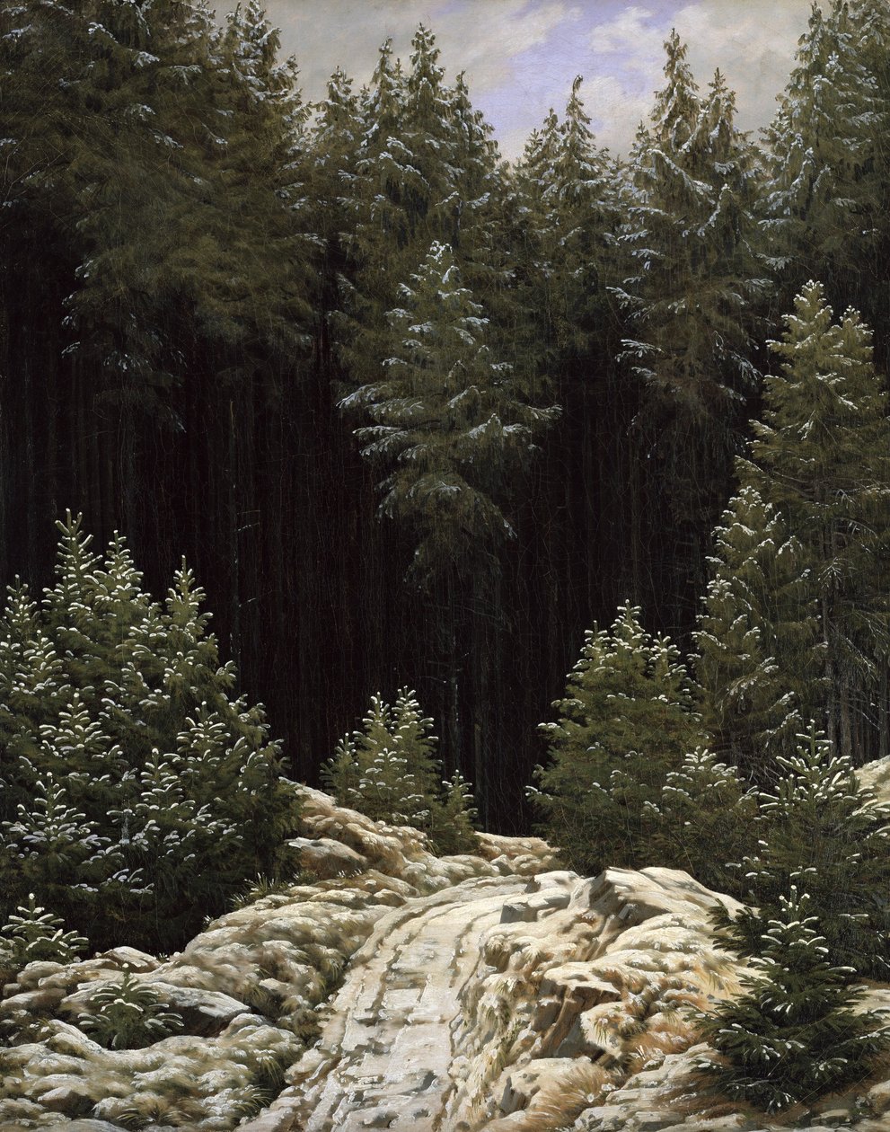 Ranní sníh od Caspar David Friedrich