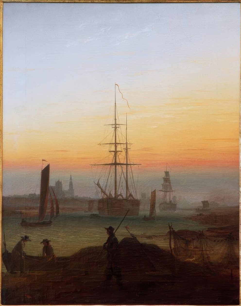 přístav Greifswald od Caspar David Friedrich