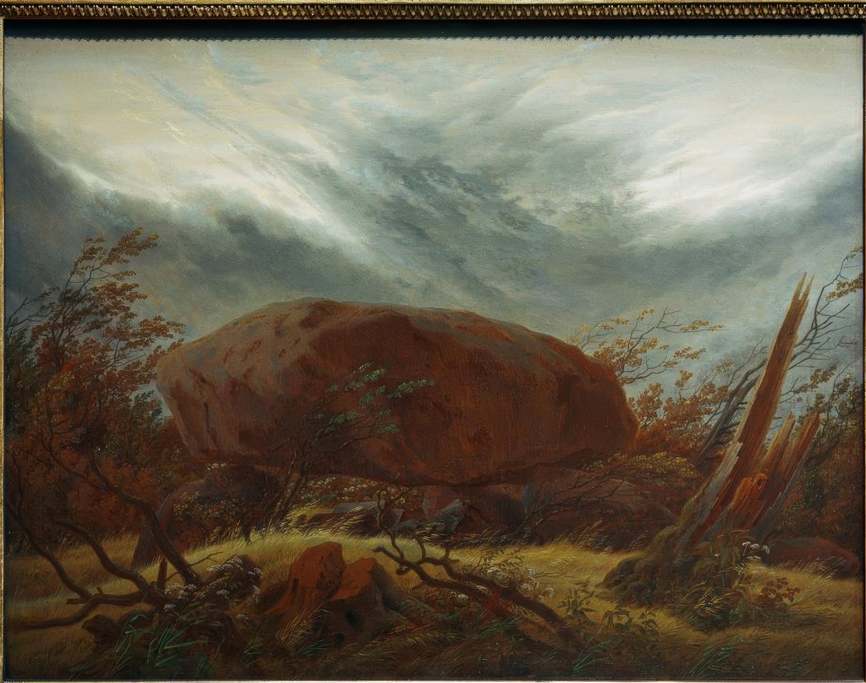 Megalitický hrob na podzim od Caspar David Friedrich