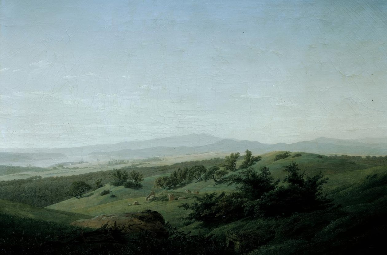 Krajina s jezerem od Caspar David Friedrich
