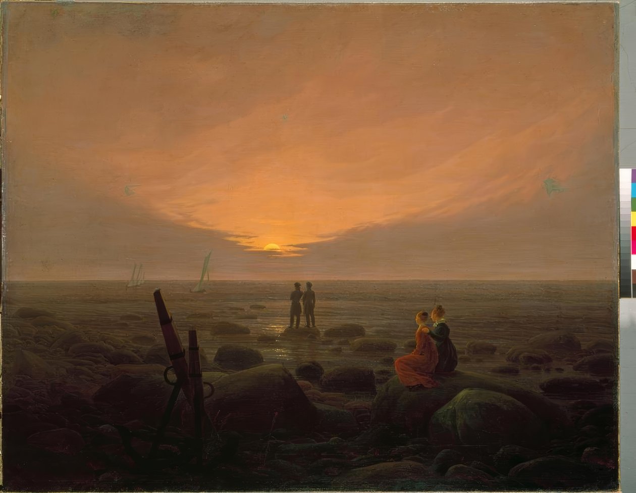 Východ měsíce u moře od Caspar David Friedrich