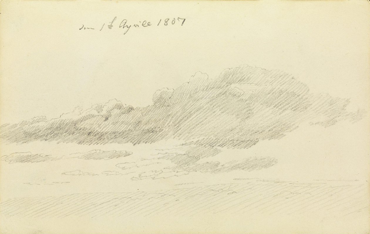 Cloudová studie od Caspar David Friedrich