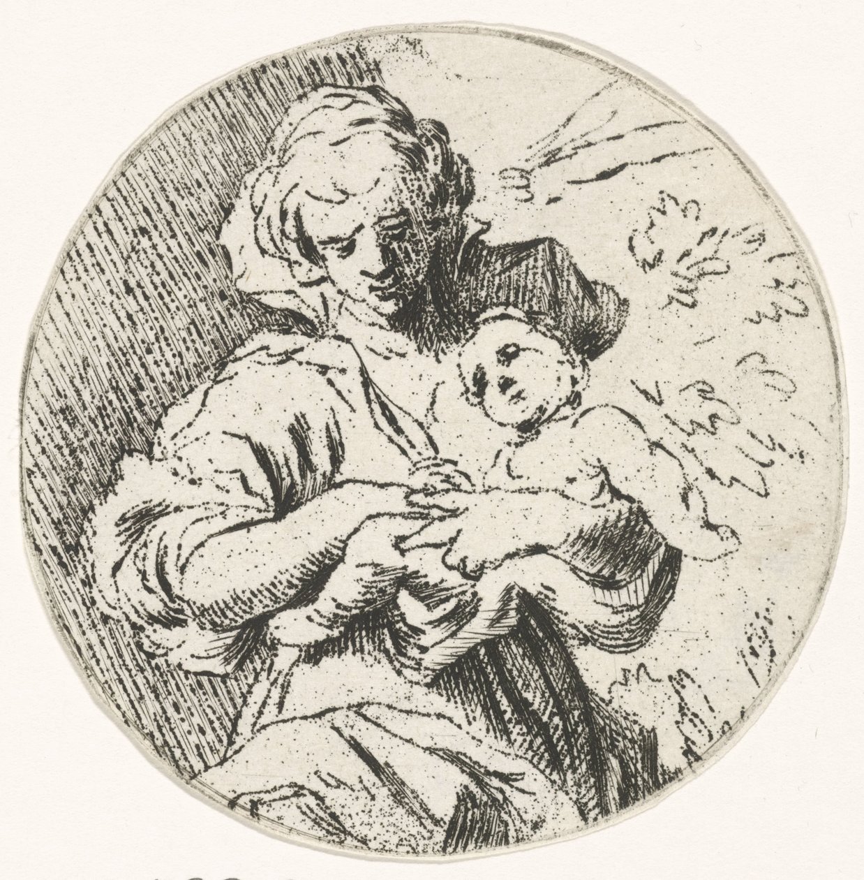Žena s dítětem v náručí od Caspar Jacobsz. Philips