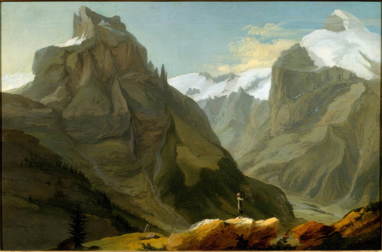 Pohled na Titlis a Hahnen od Caspar Wolf