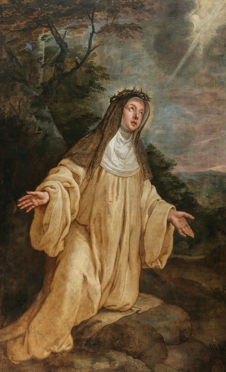 Svatá Kateřina Sienská. od Caspar de Crayer