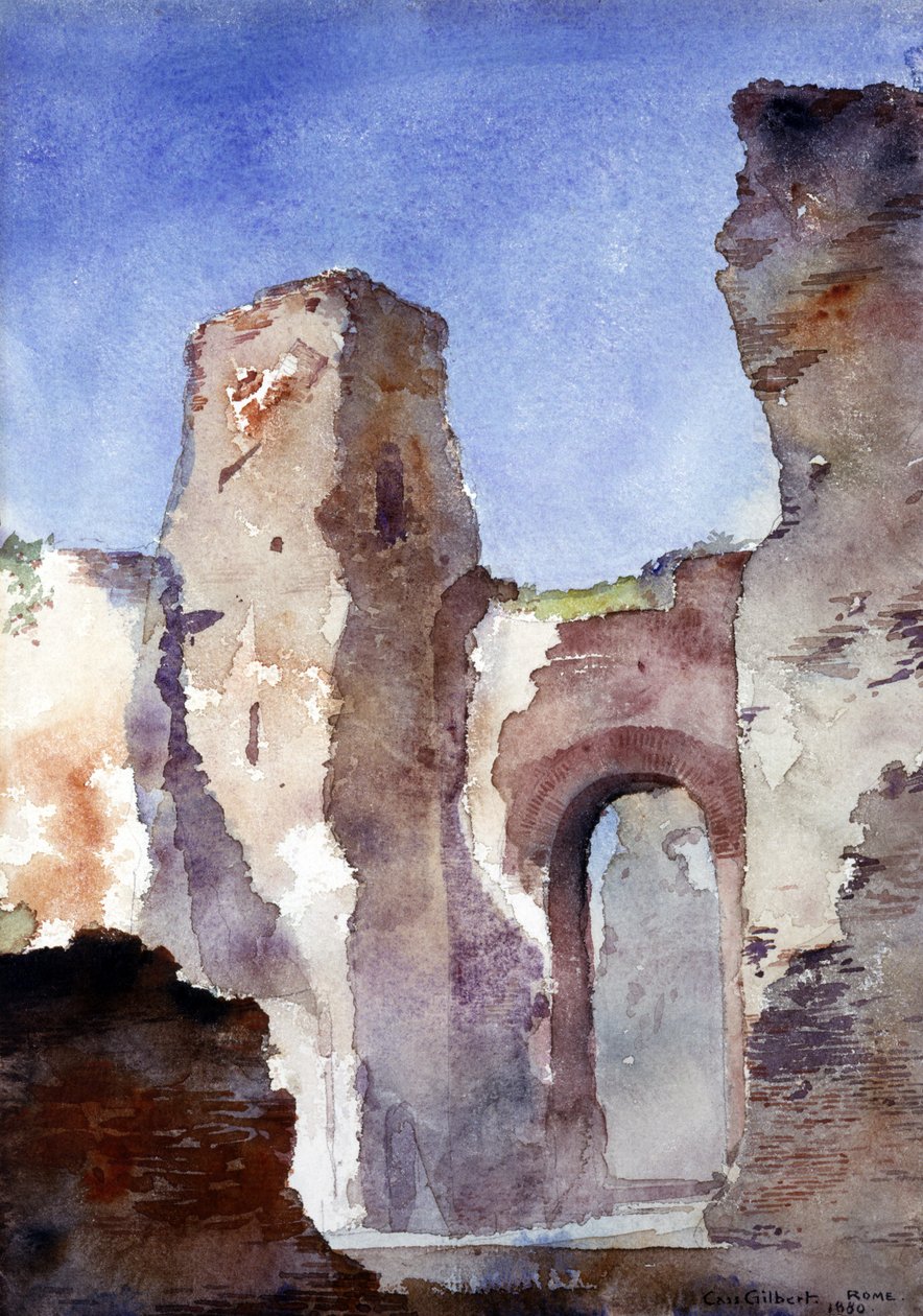 Lázně Caracalla, Řím, 1880. od Cass Gilbert