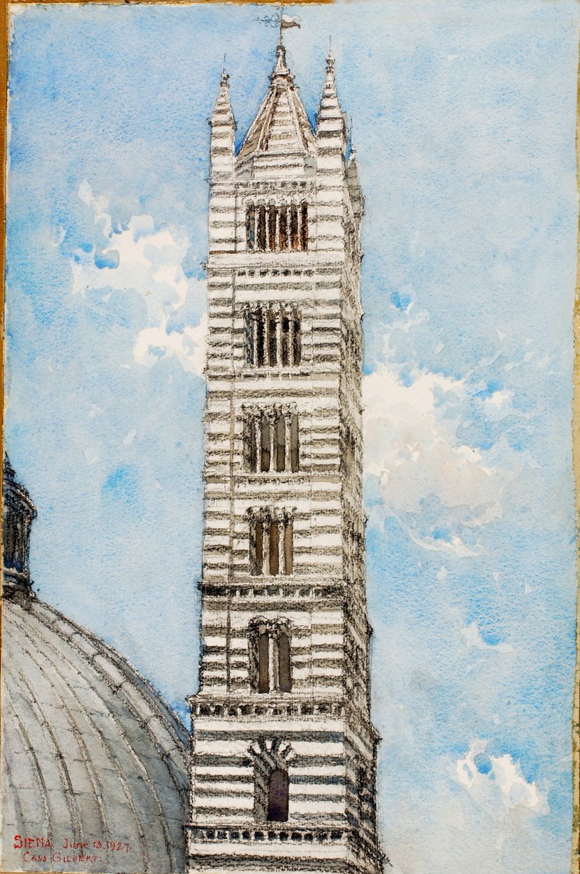 Katedrální věž, Siena od Cass Gilbert