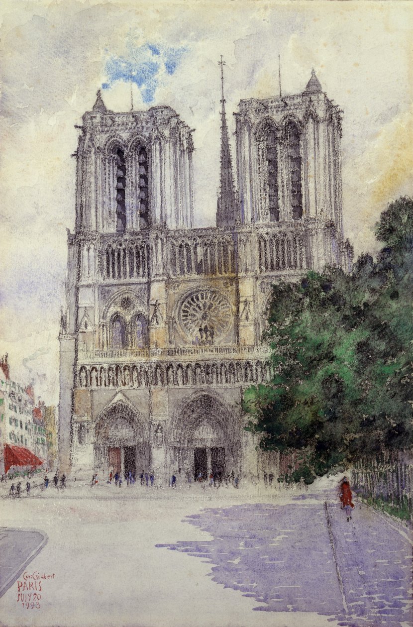 Katedrála Notre Dame, Paříž od Cass Gilbert