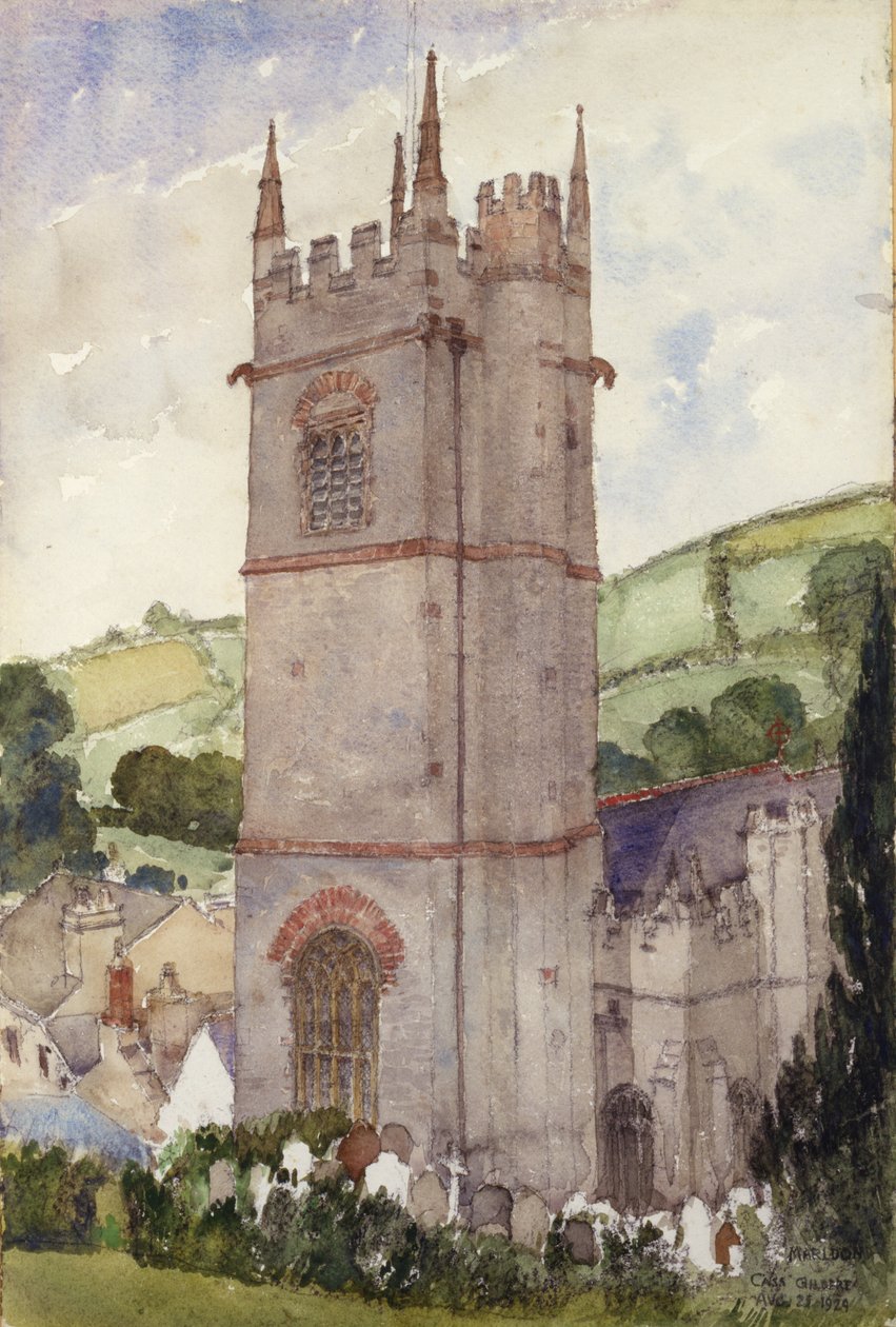 Church Tower, Marldon, 1924. od Cass Gilbert