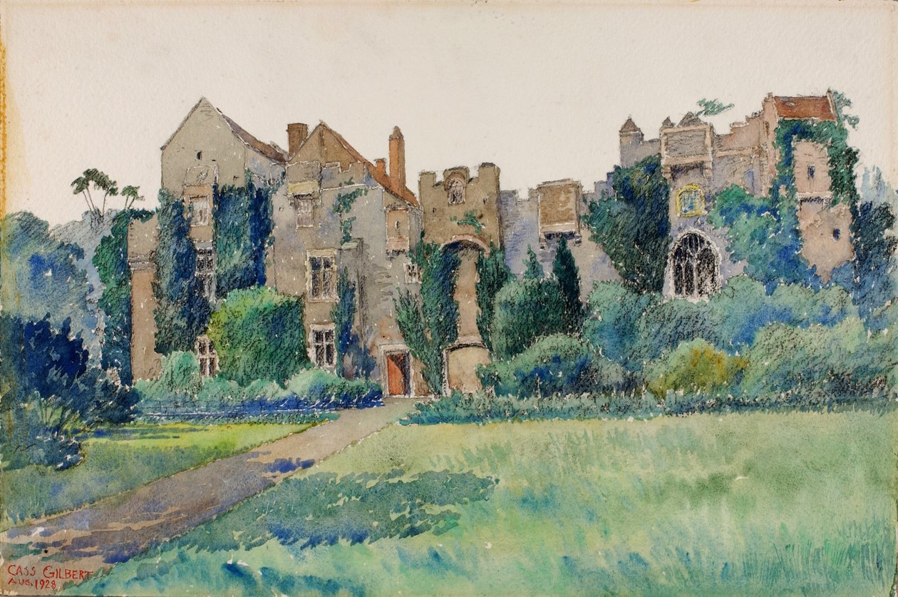 Compton Castle, Devonshire, Anglie od Cass Gilbert