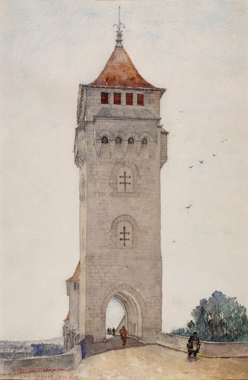 Pont Valentre, Cahors, 1926. od Cass Gilbert