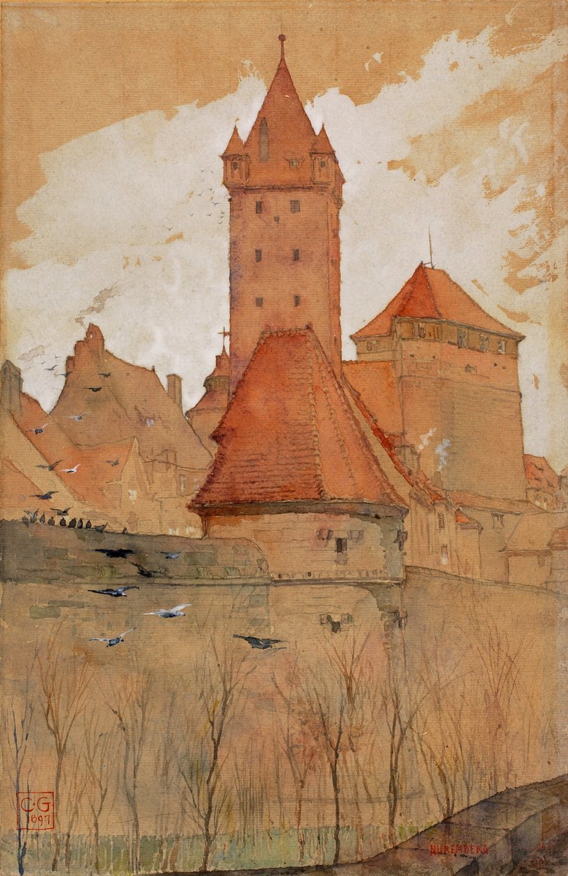 Věže z městských hradeb, Norimberk od Cass Gilbert