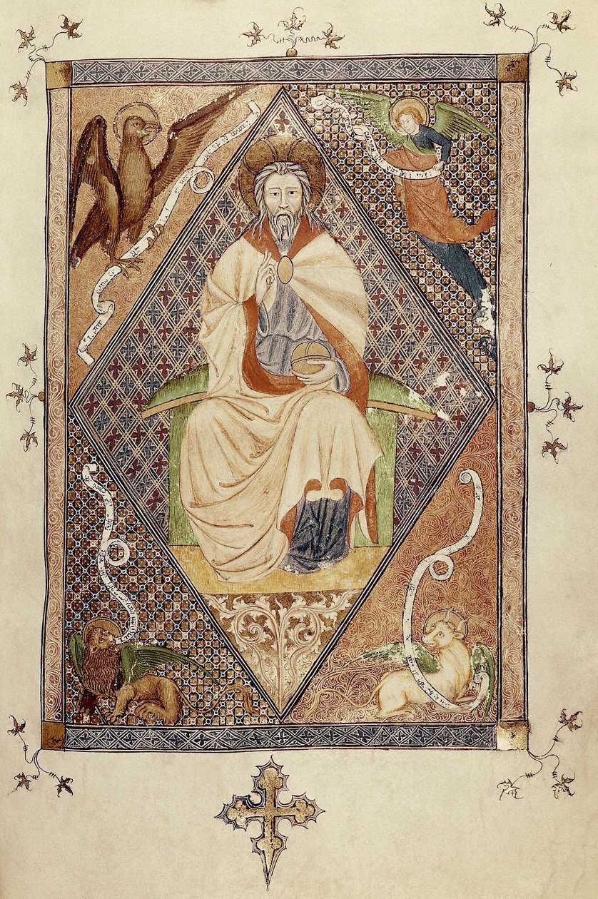 Kristus ve velebnosti (ve slávě) (miniatura) od Catalan School