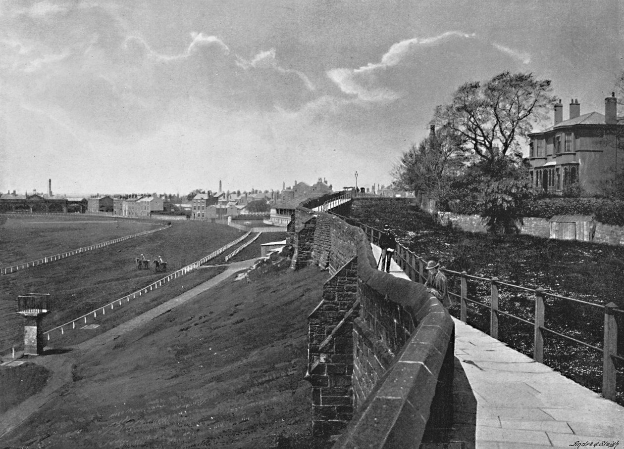 The Wall and Roodee, Chester, c1896 od Catherall and Pritchard
