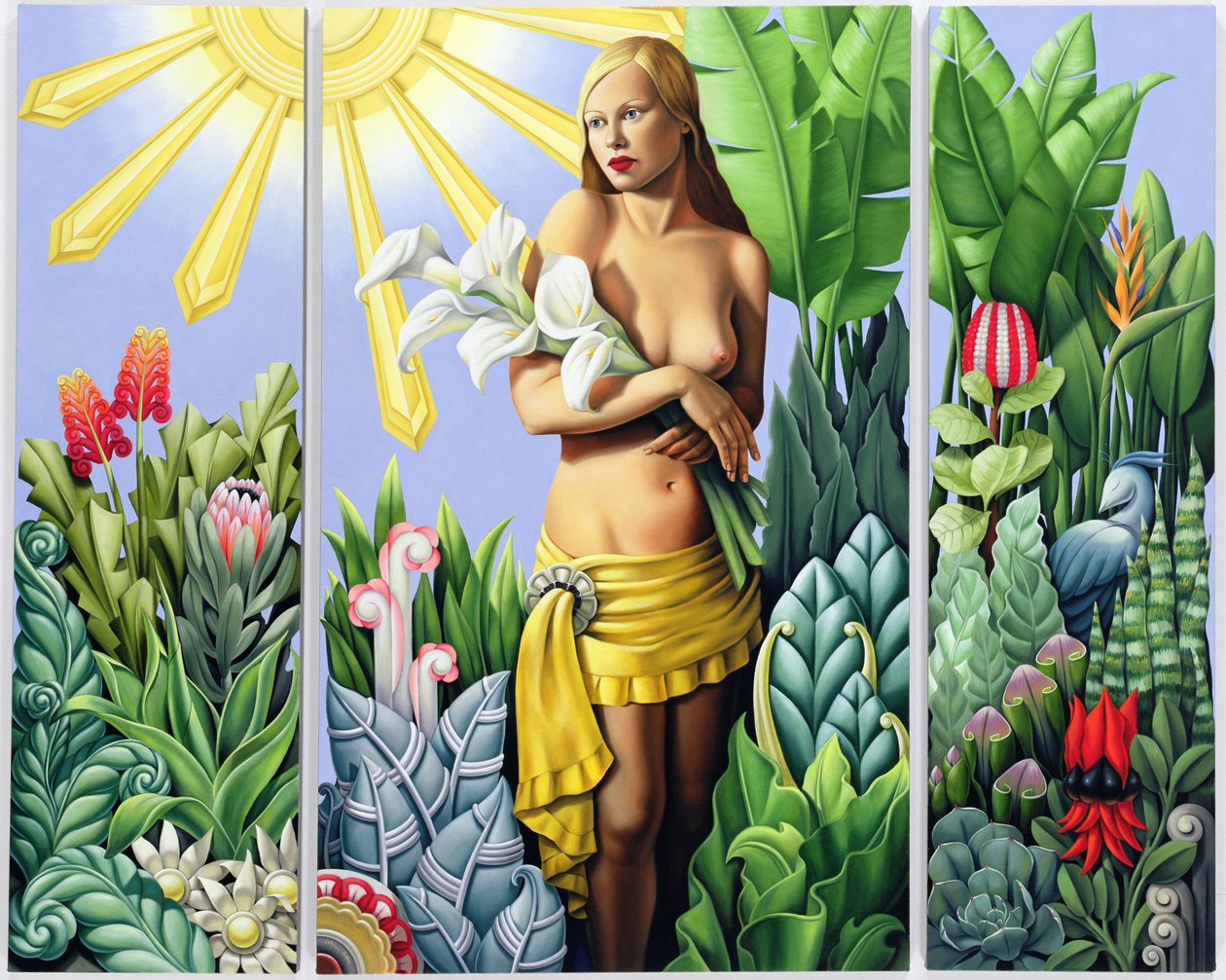 Eden (triptych) (olej na plátně) od Catherine Abel