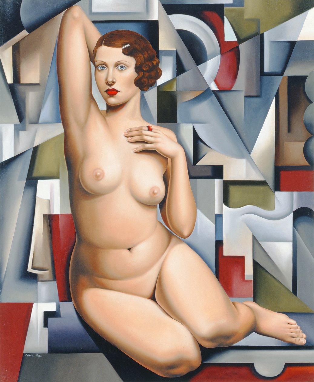 Sedící kubistický akt od Catherine Abel