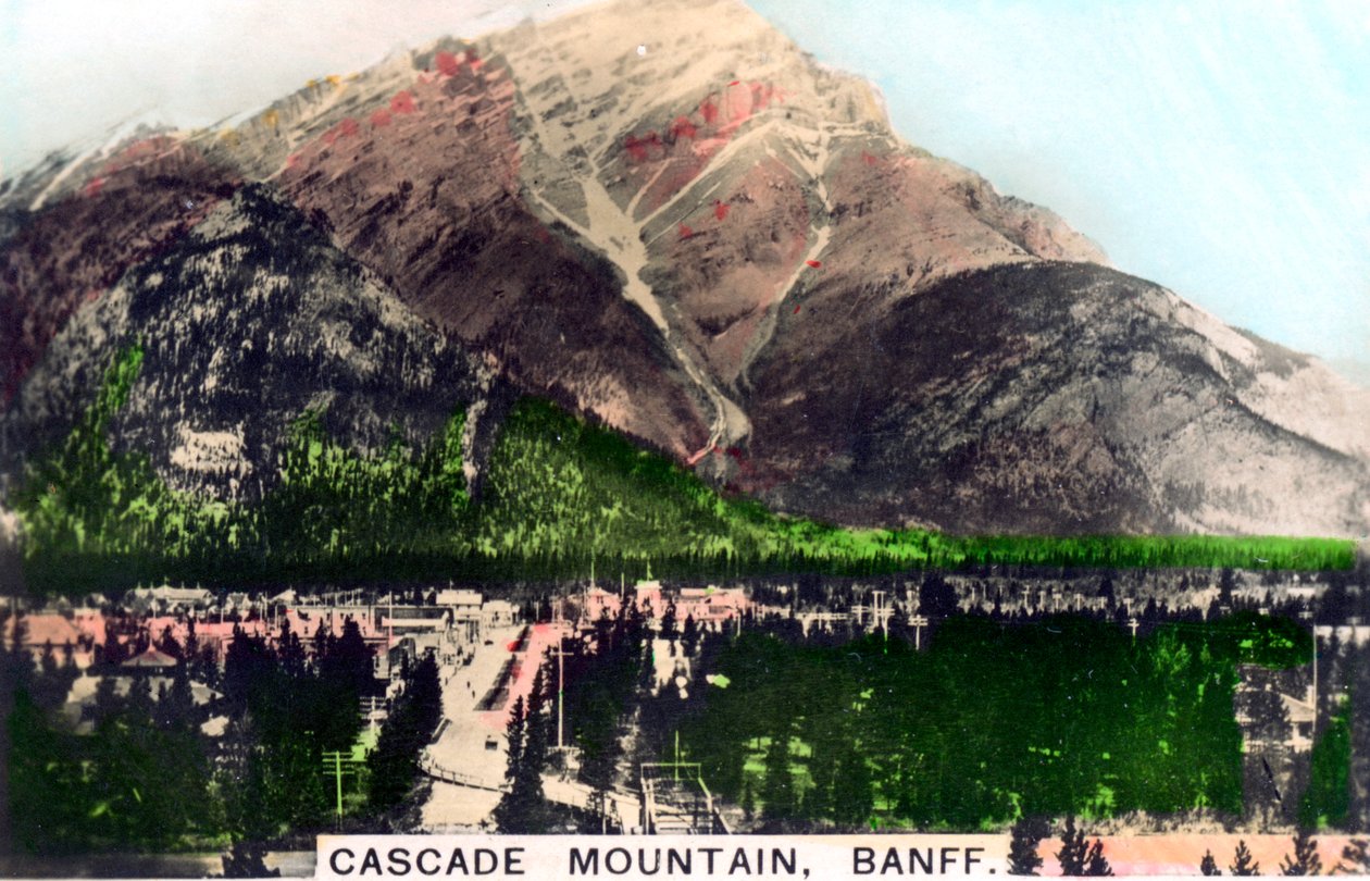 Cascade Mountain, Banff, Alberta, Kanada, 20. léta 20. století. od Cavenders Ltd
