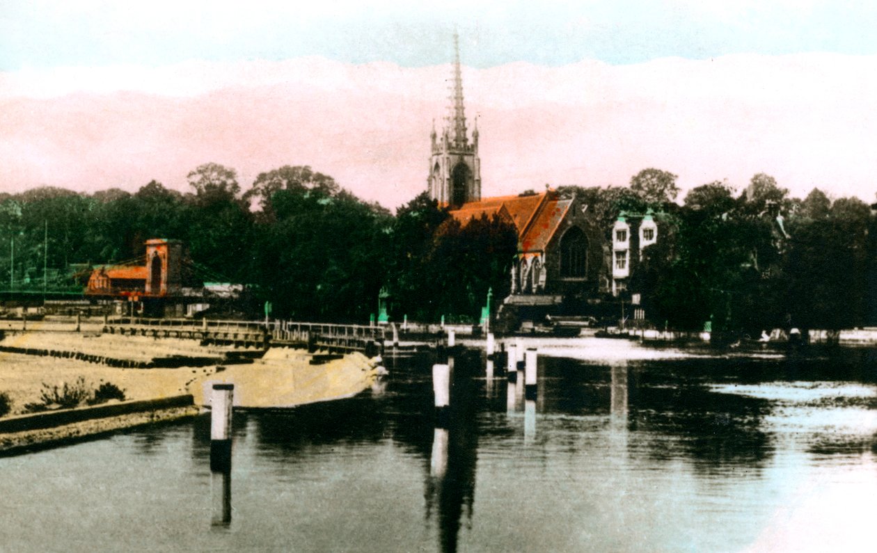 Řeka Temže v Marlow, Buckinghamshire, 1926. od Cavenders Ltd